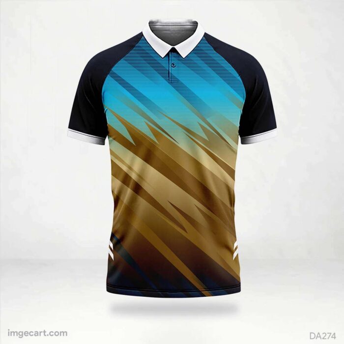 E-sports Jersey Design Blue with Brown Sublimation