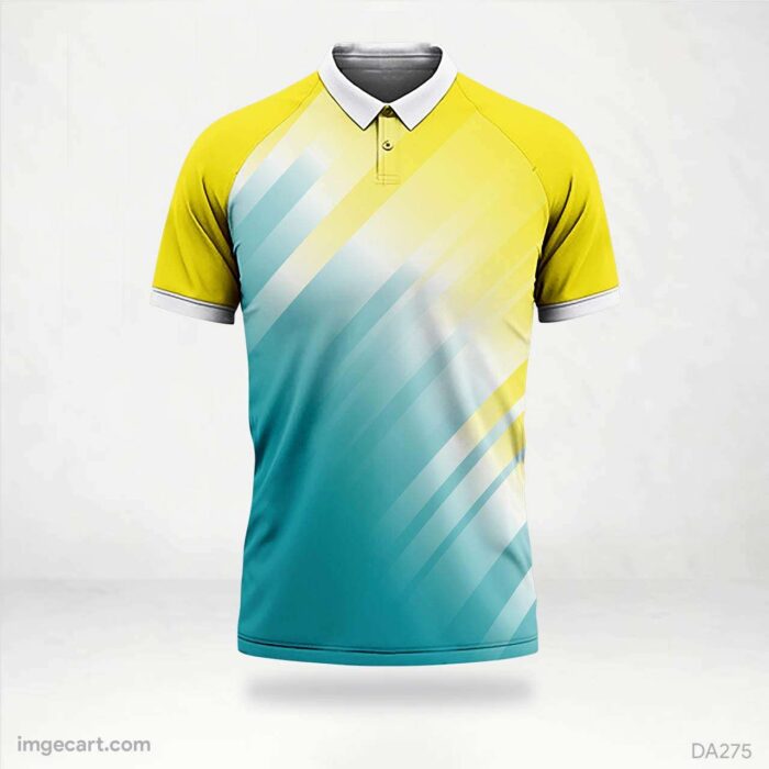 Volleyball Jersey Design Blue and Yellow Sublimation