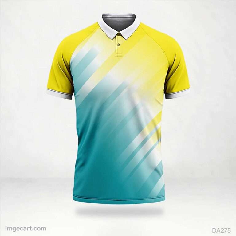 Volleyball Jersey Design Blue and Yellow Sublimation - imgecart