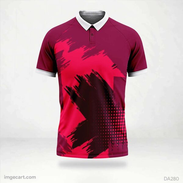 Volleyball jersey Pink with Pattern - imgecart