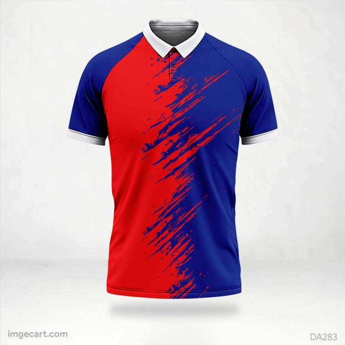 Cricket Jersey Design Blue and red