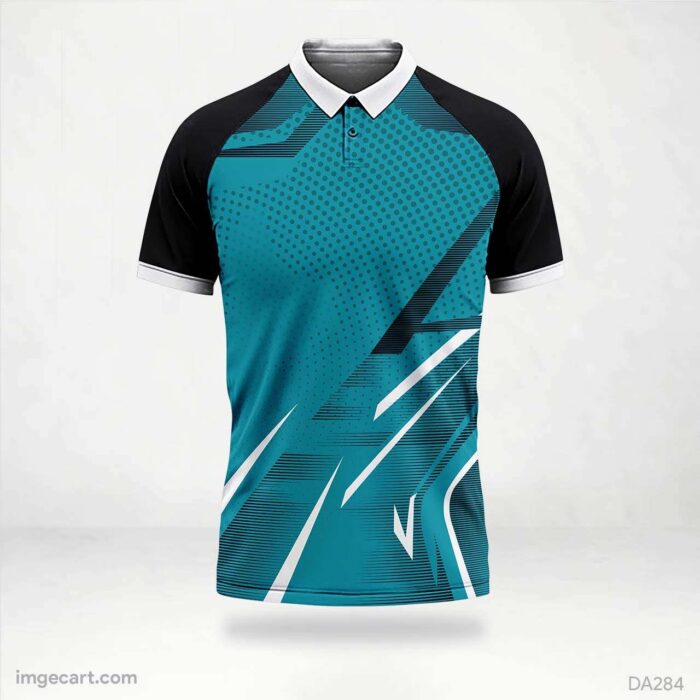 Football Jersey Design Blue with black Lines