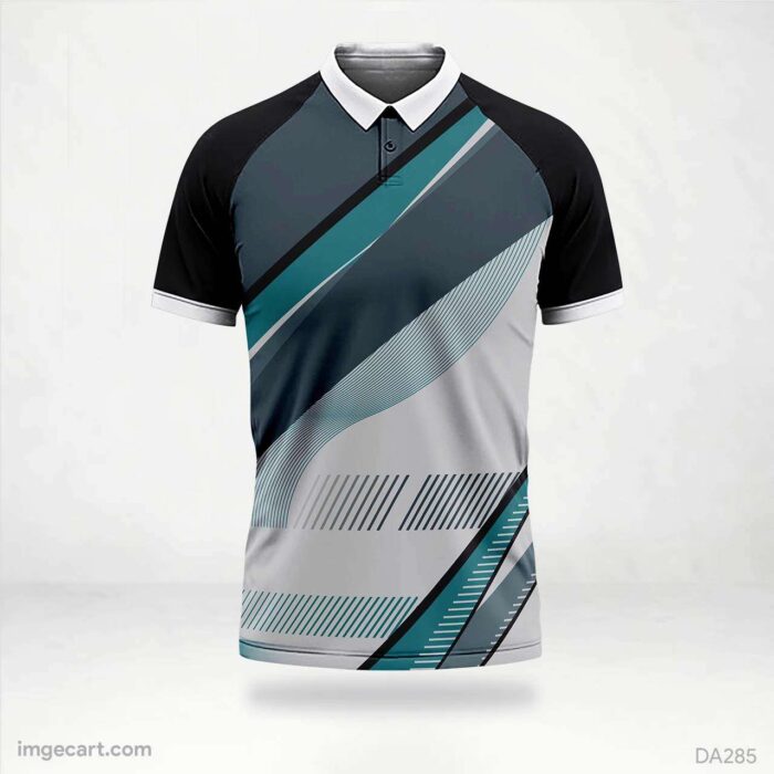 Football Jersey Design grey with green design