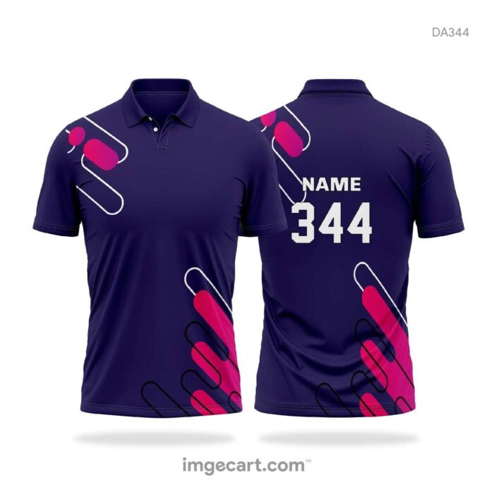 Cricket jersey design purple with pink