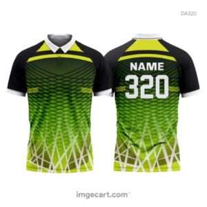 E-sports Jersey Design black and green with yellow pattern - imgecart