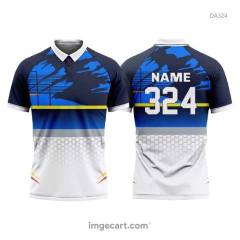 E-sports Jersey Design Blue with yellow Sublimation - imgecart