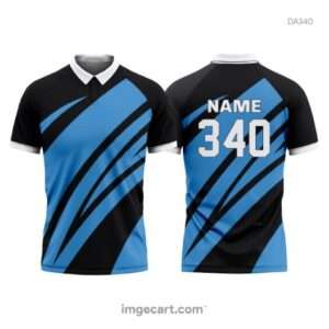 Football Jersey Design Blue with black Pattern - imgecart