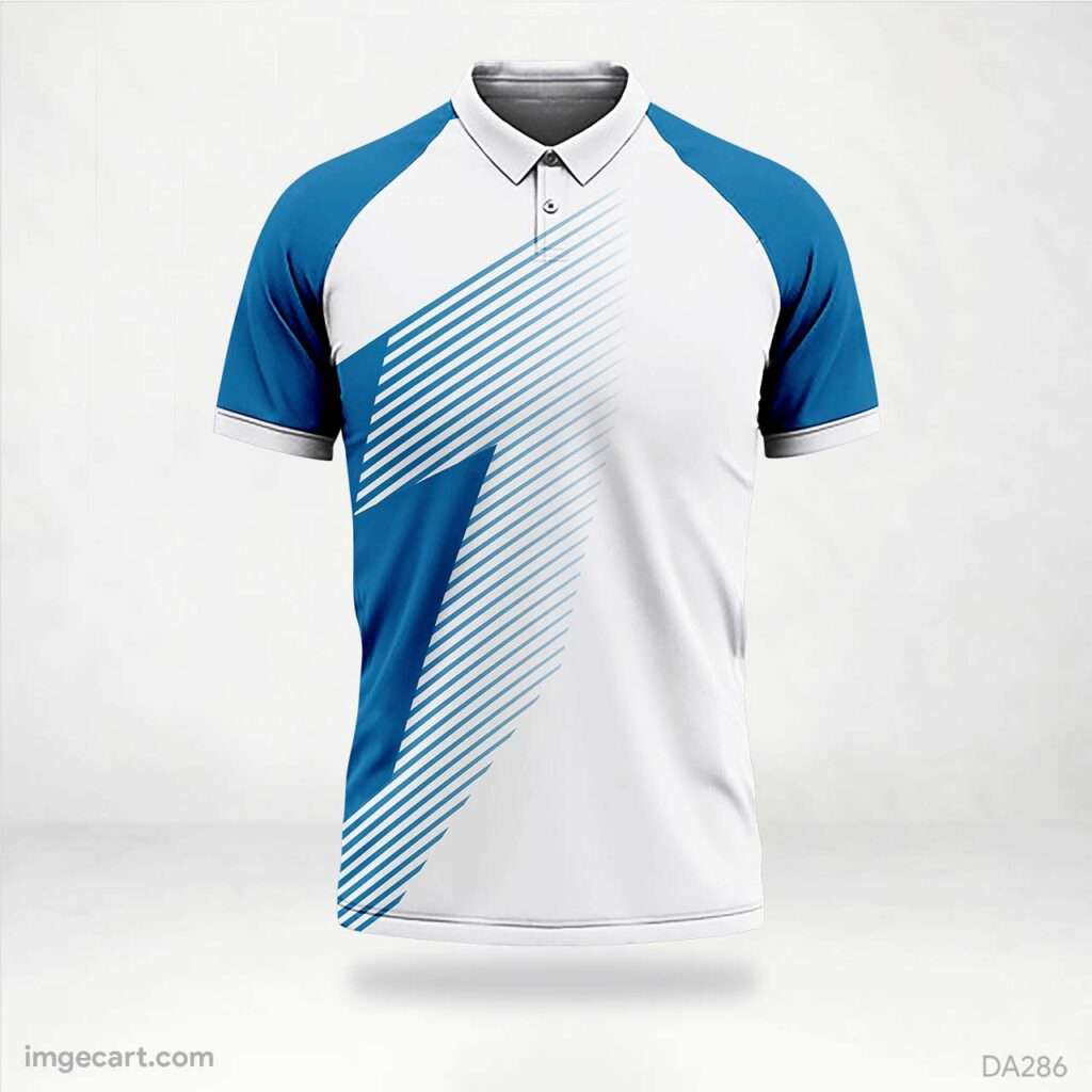 Football Jersey Design white with blue design - imgecart