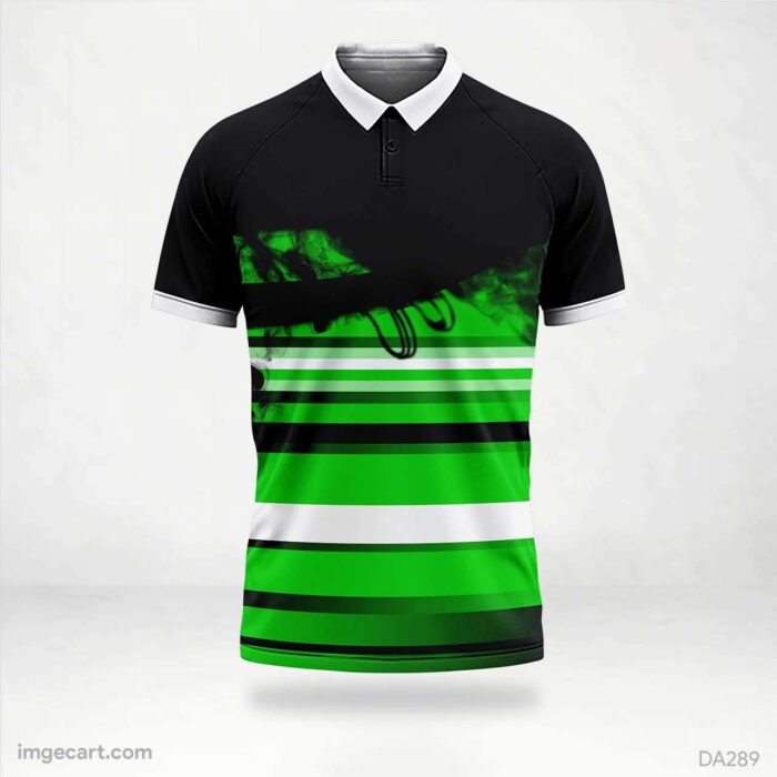 Cricket jersey black Pattern with neon - imgecart