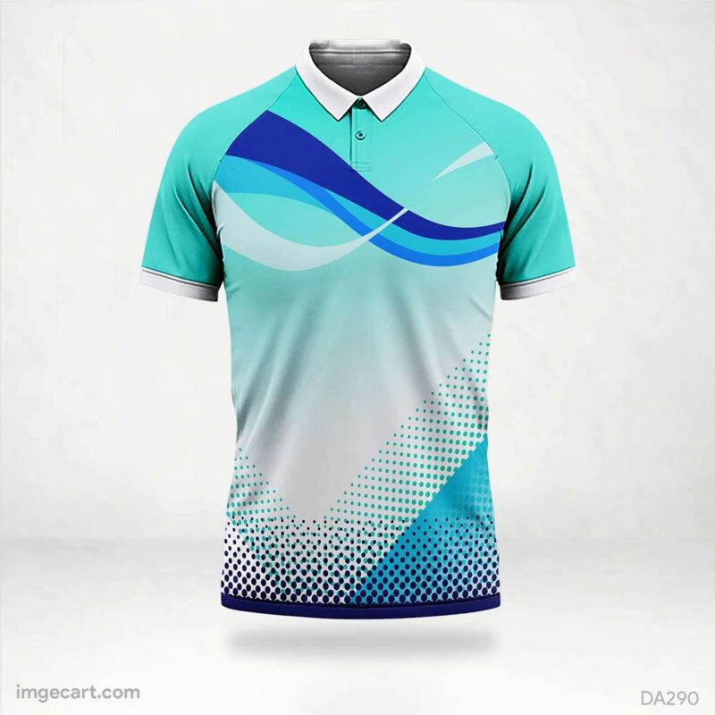 Cricket Jersey Design blue with pattern
