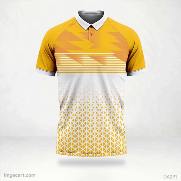 Football Jersey Design yellow with white design - imgecart