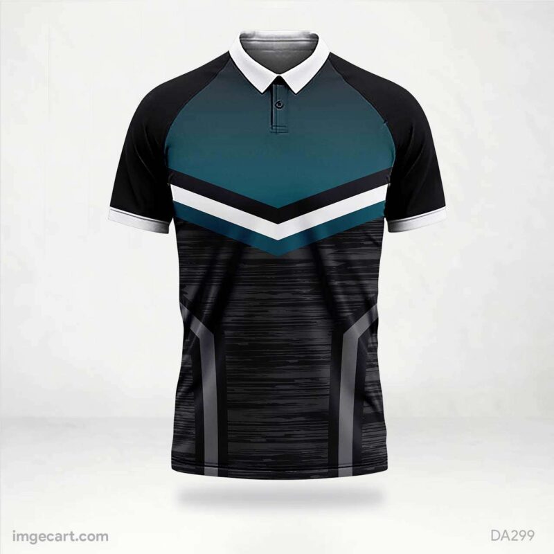 Volleyball Jersey Design blue and white with black