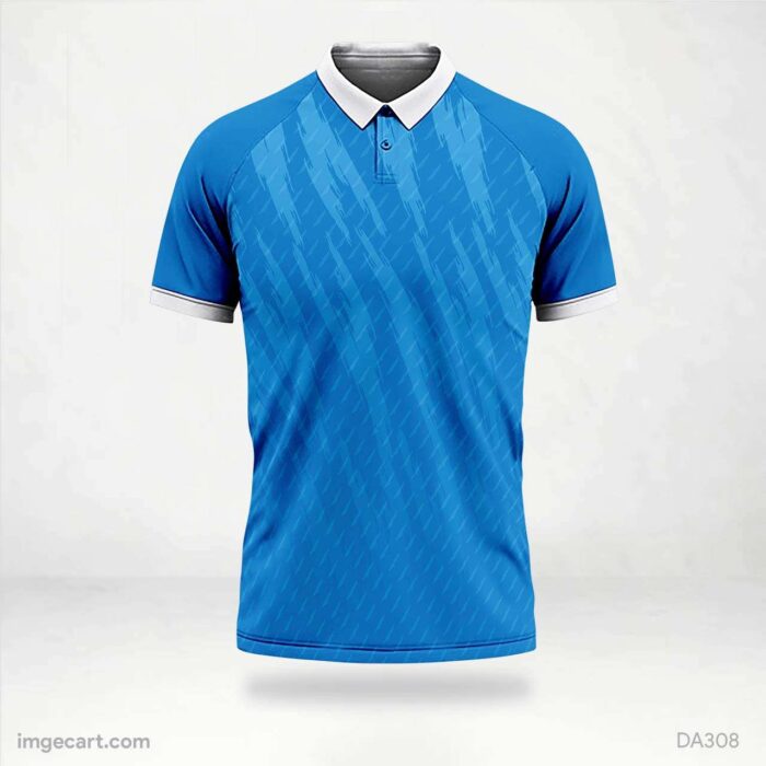 Cricket Jersey Design Blue with patterns