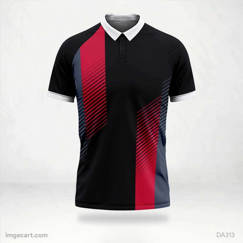 Cricket jersey black with pink pattern