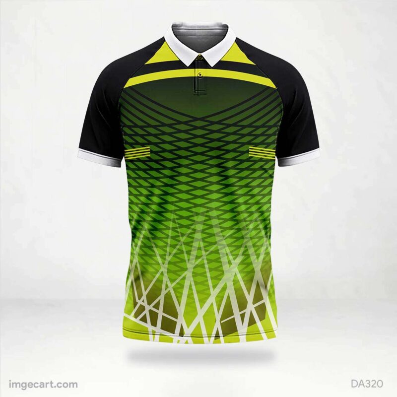 E-sports Jersey Design black and green with yellow pattern