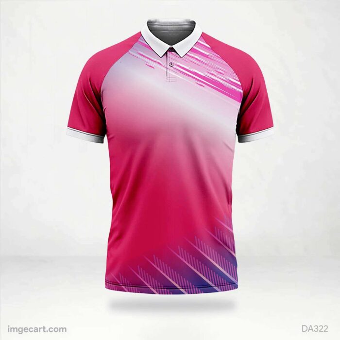 Cricket Jersey Design pink with purple and white