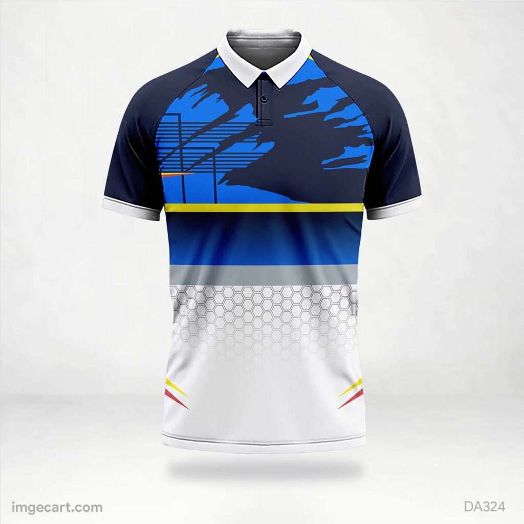 E-sports Jersey Design Blue with yellow Sublimation - imgecart