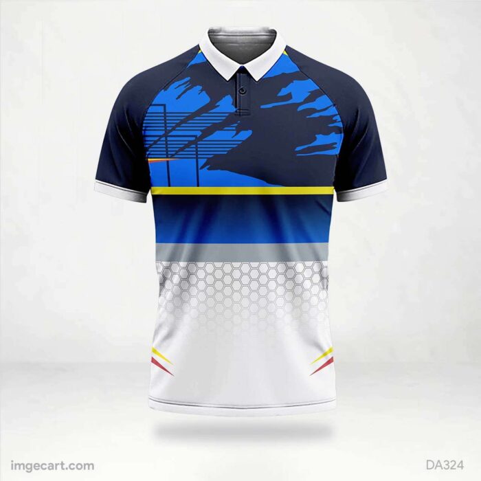 E-sports Jersey Design Blue with yellow Sublimation