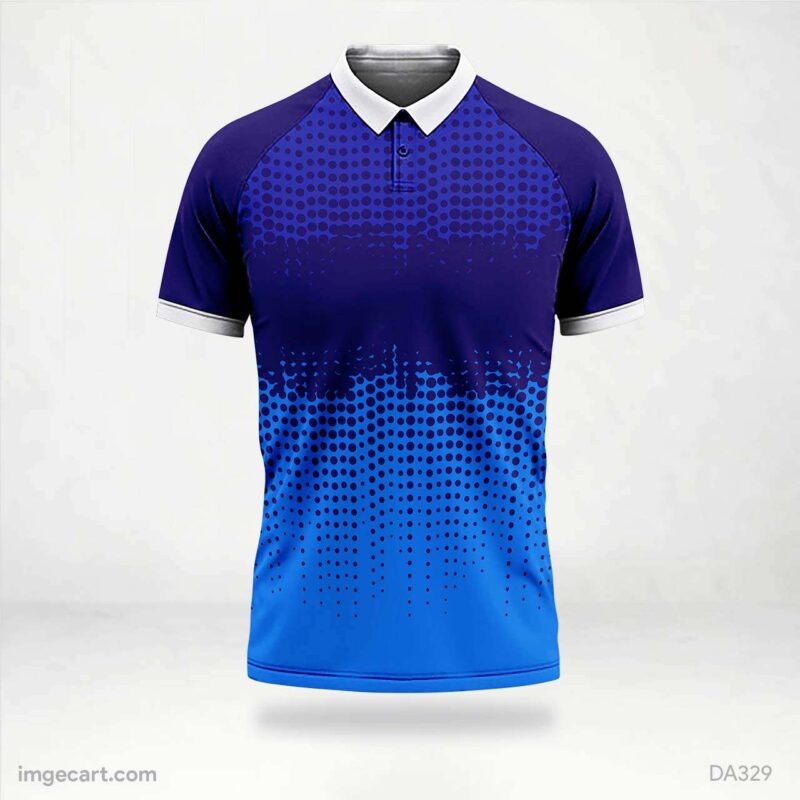 Cricket jersey blue with pattern