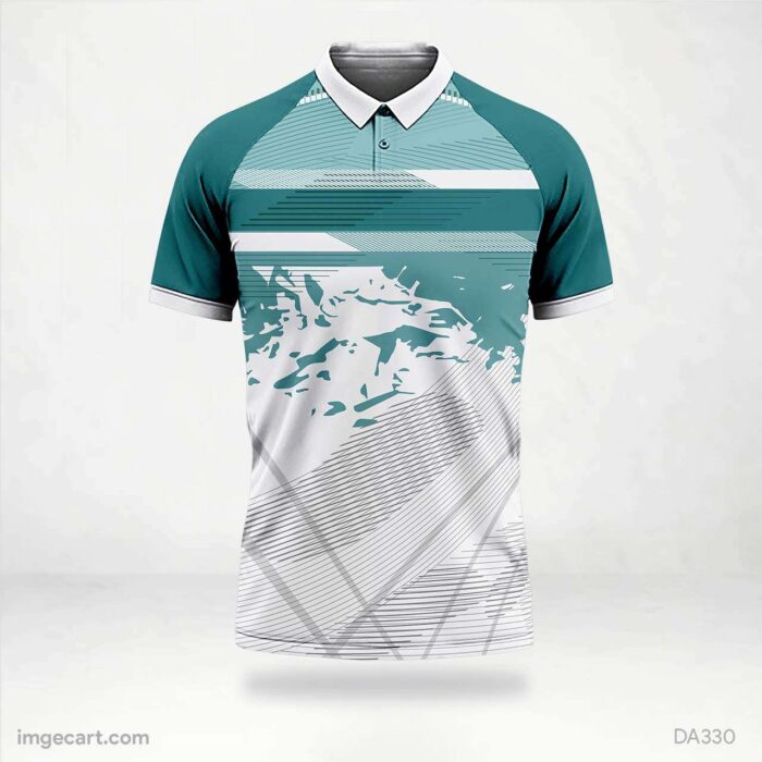 E-sports Jersey Design Green with white pattern