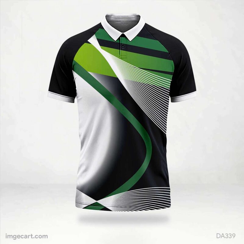 Football Jersey Design Black with neon Design