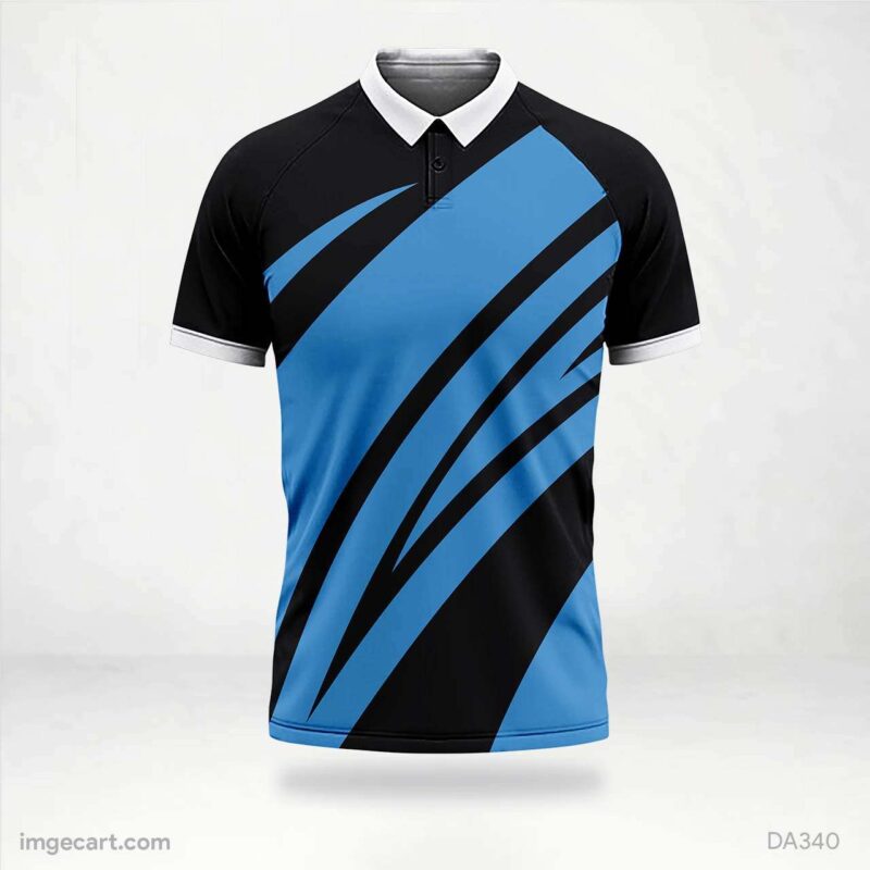 Football Jersey Design Blue with black Pattern