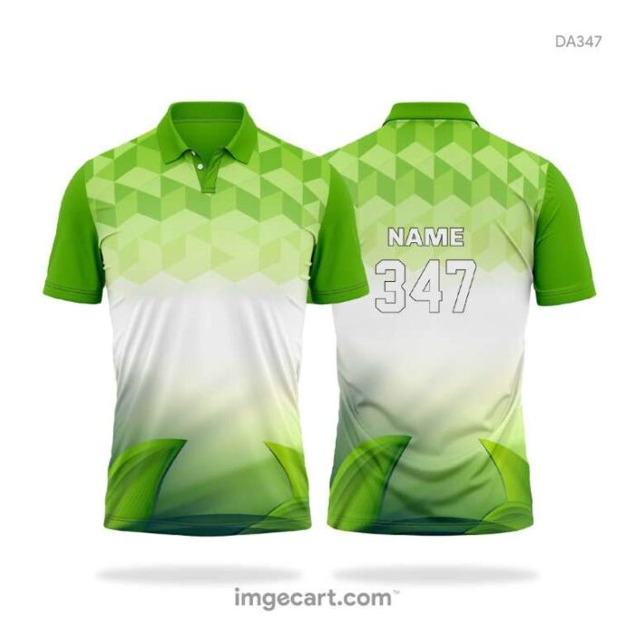 Cricket jersey design Green with White Gradient