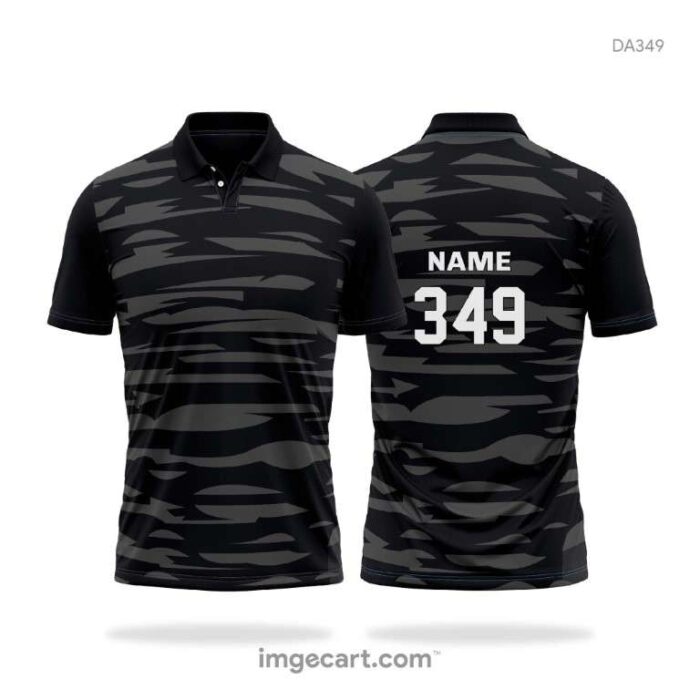 Football jersey design Black and Grey