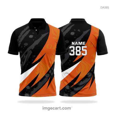 E-sports Jersey Design Black and Orange - imgecart