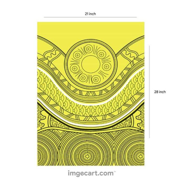 Cricket jersey yellow with mandala art