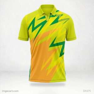 E-sports Jersey Design Green yellow and Orange - imgecart