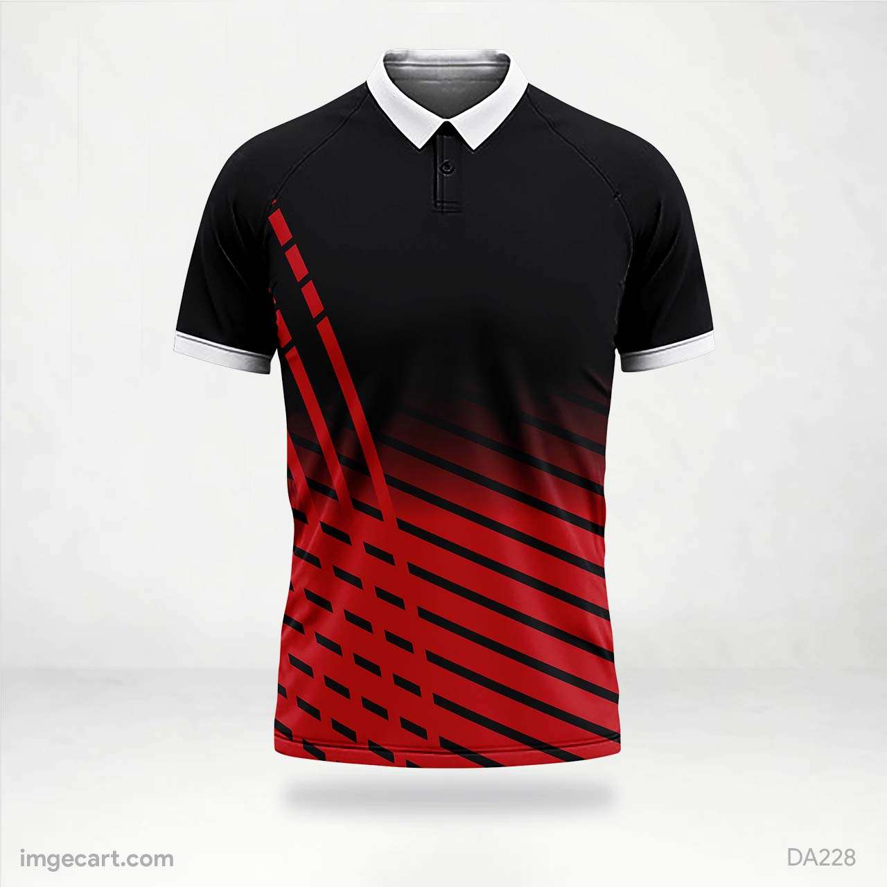 Cricket Jersey Design Black with red - imgecart