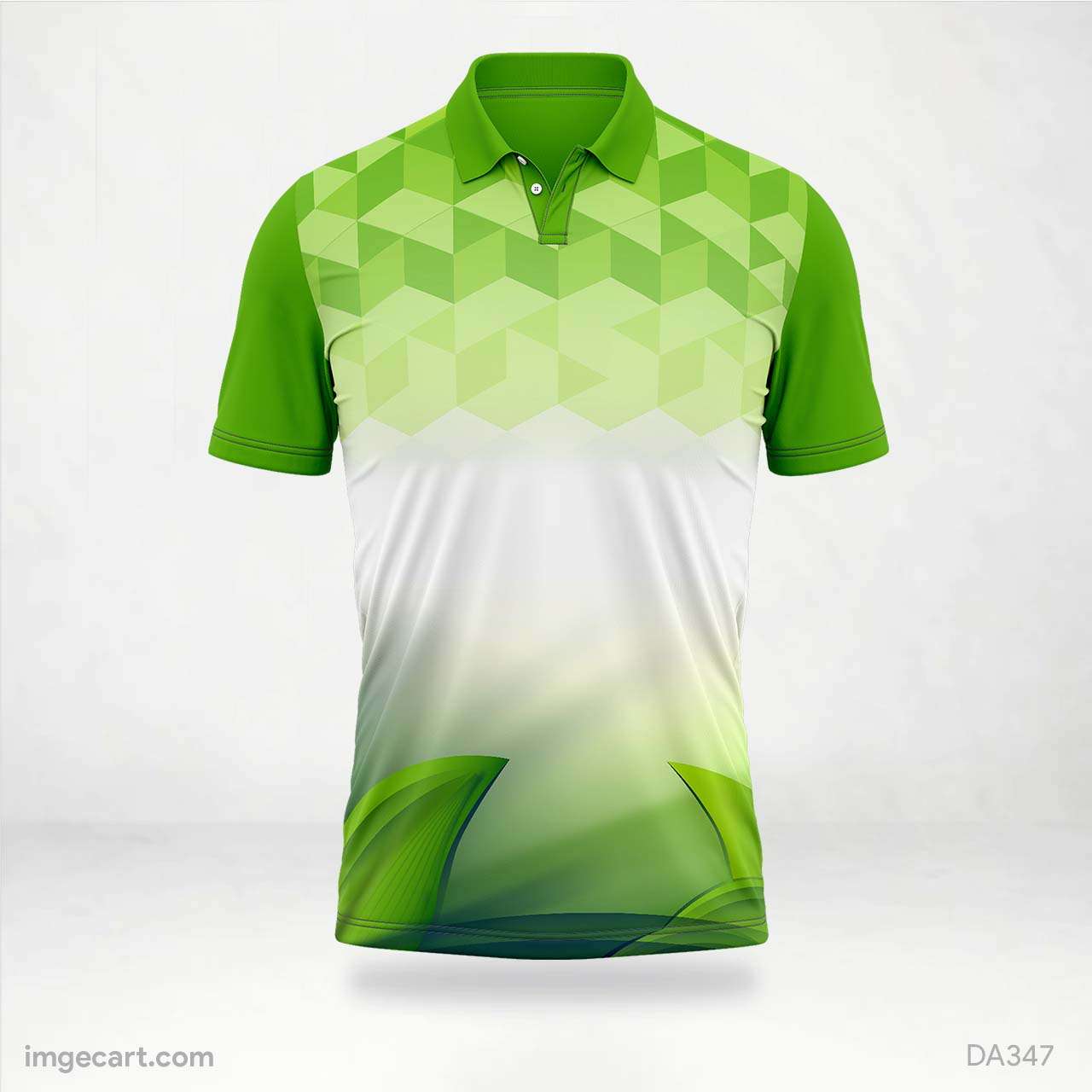 Cricket jersey design Green with White Gradient - imgecart