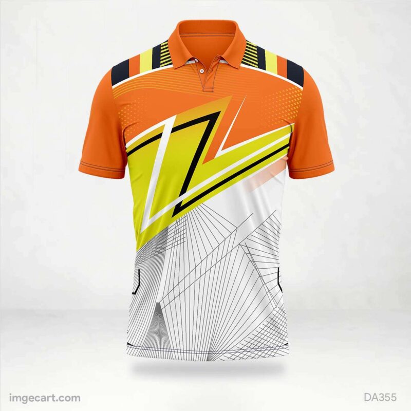 E-sports Jersey Design Orange and Yellow