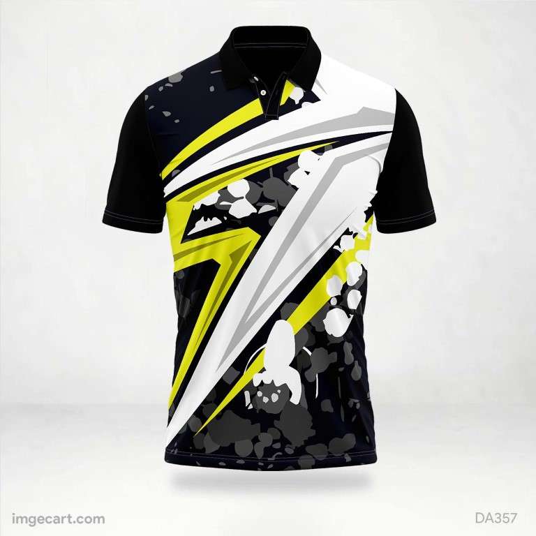 E-sports Jersey Design Black, Yellow and White