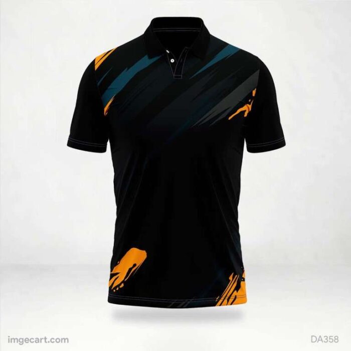 E-sports Jersey Design Black Orange and Blue