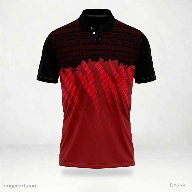Cricket Jersey Design Red and Black - imgecart
