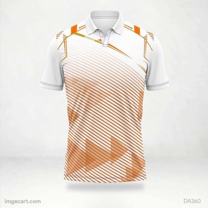 Cricket Jersey Design Orange and White