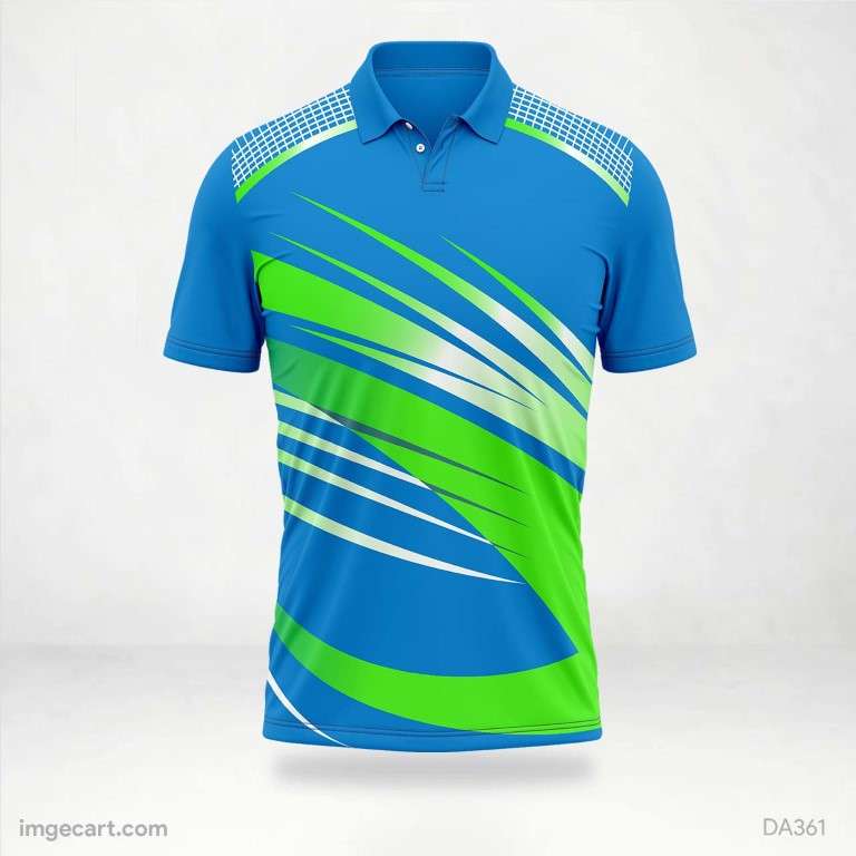 Cricket Jersey Design Blue and Green