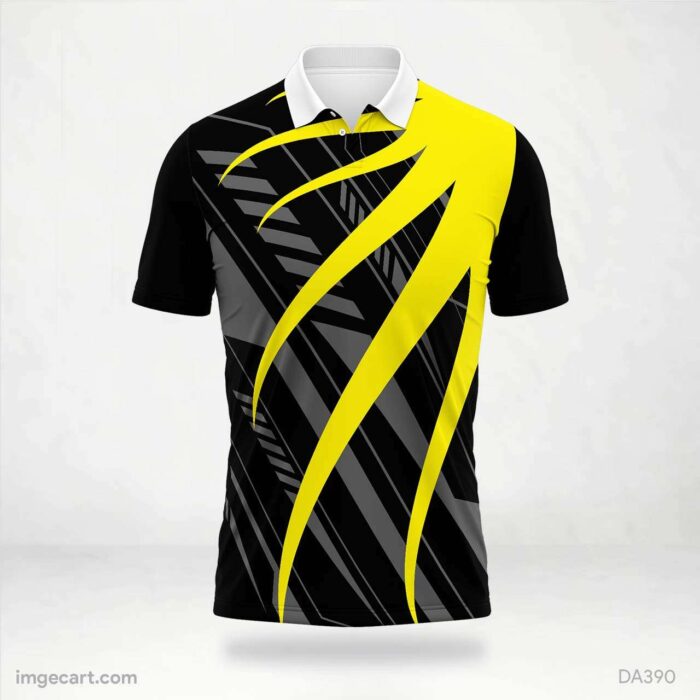 Cricket Jersey Design Black and Yellow
