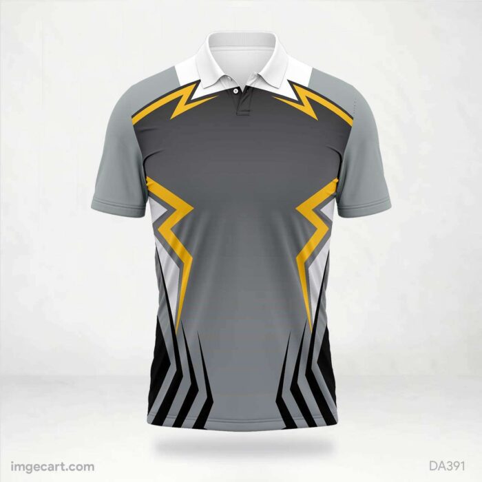 Sports Jersey Design Grey with Pattern