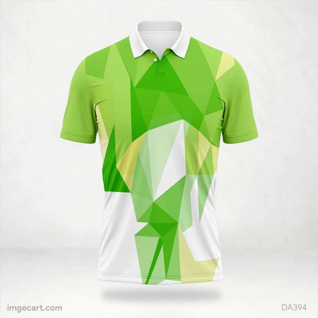 Sublimation Jersey Design Green Triangles - imgecart