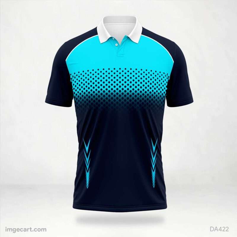 Blue Dotted Jersey Design