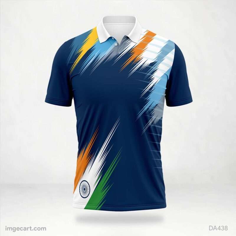 Blue Indian jersey Design