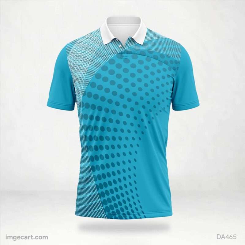 Blue Dotted T-Shirt Design