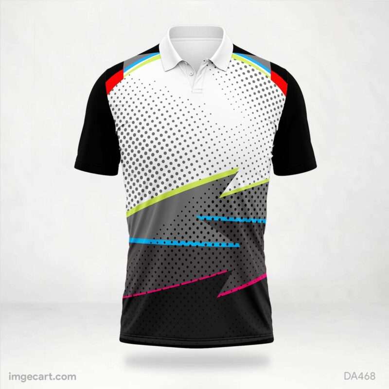 Grey Dotted Jersey Design
