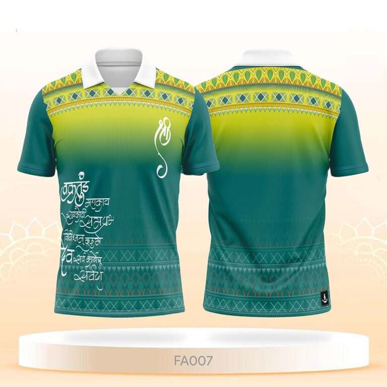 Ganesh Festival Sublimation Design Green imgecart