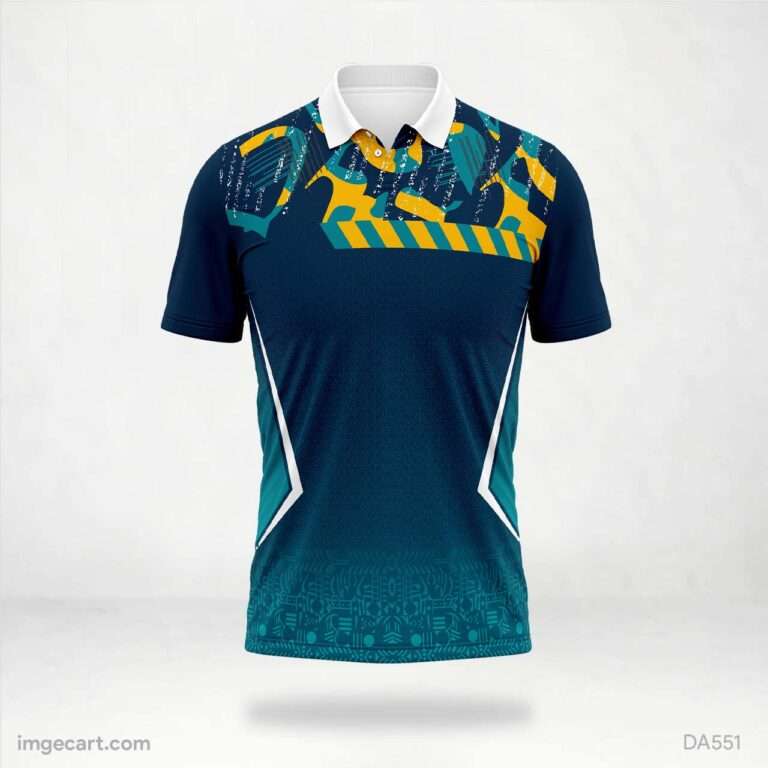 Blue and Yellow jersey Design - imgecart