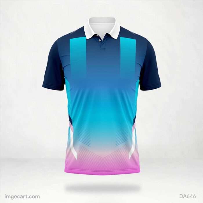 Blue and Pink Jersey Design