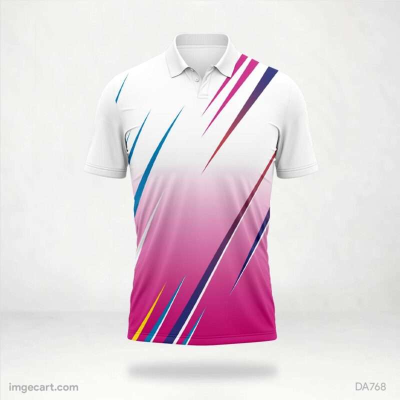 Pink and White Line Design